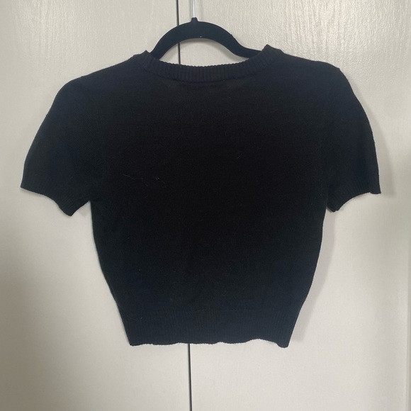 bluenotes black knitted crop top - Picture 2 of 2